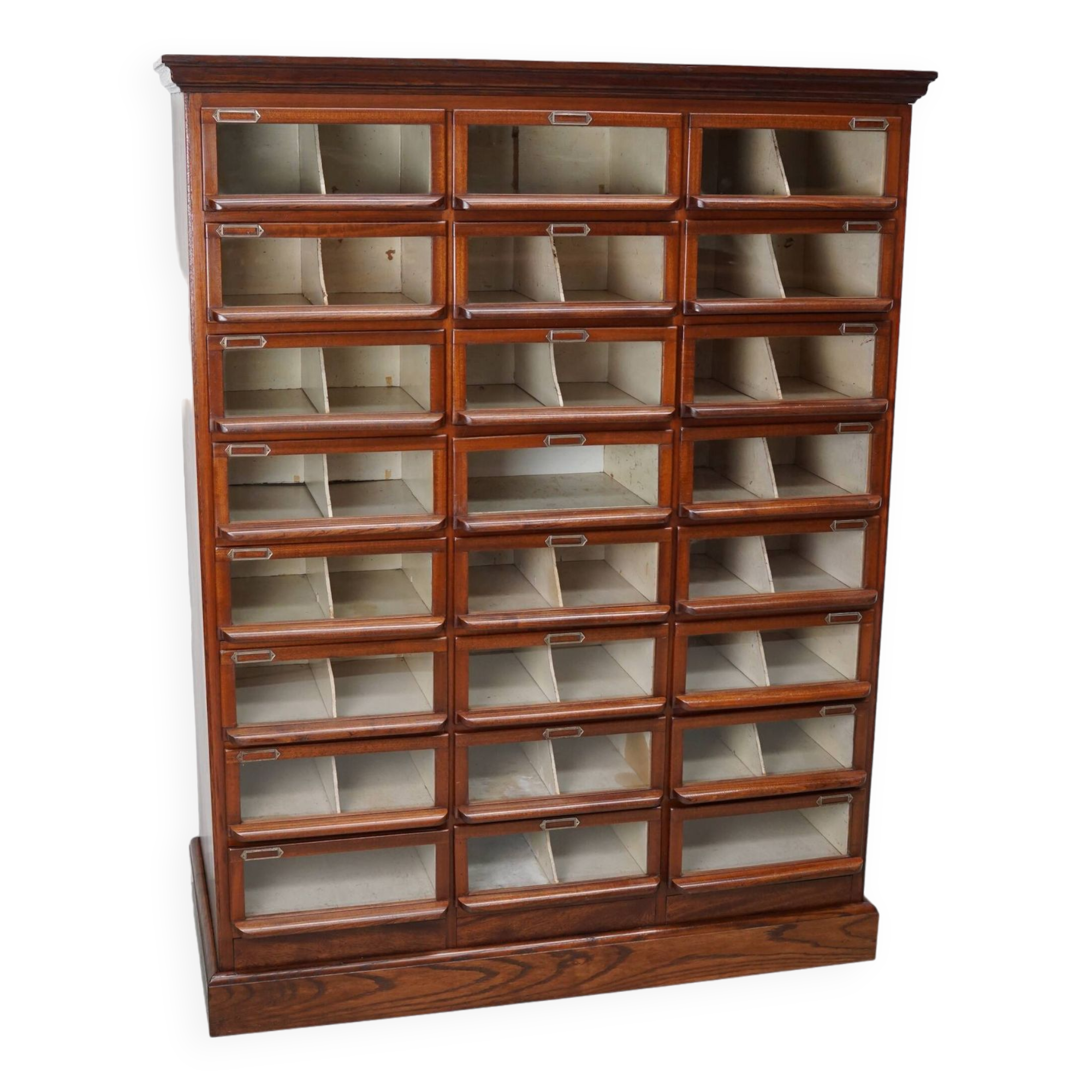 Vintage Dutch Oak / Mahogany Haberdashery Shop Cabinet, 1930s