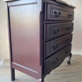 Louis XV style commode renovated - natural wood top and deep stain