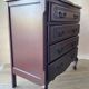 Commode style Louis Xv rénovée - plateau bois naturel et teinte profonde