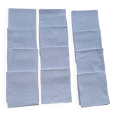 12 serviettes blanches brodées