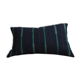 Housse de coussin indigo ethnique Asoke africain