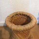 Small bamboo and rope tabouret