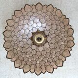Mother-of-pearl and brass vintage lotus flower-shaped suspension
