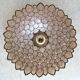 Suspension nacre et laiton forme fleur de lotus vintage