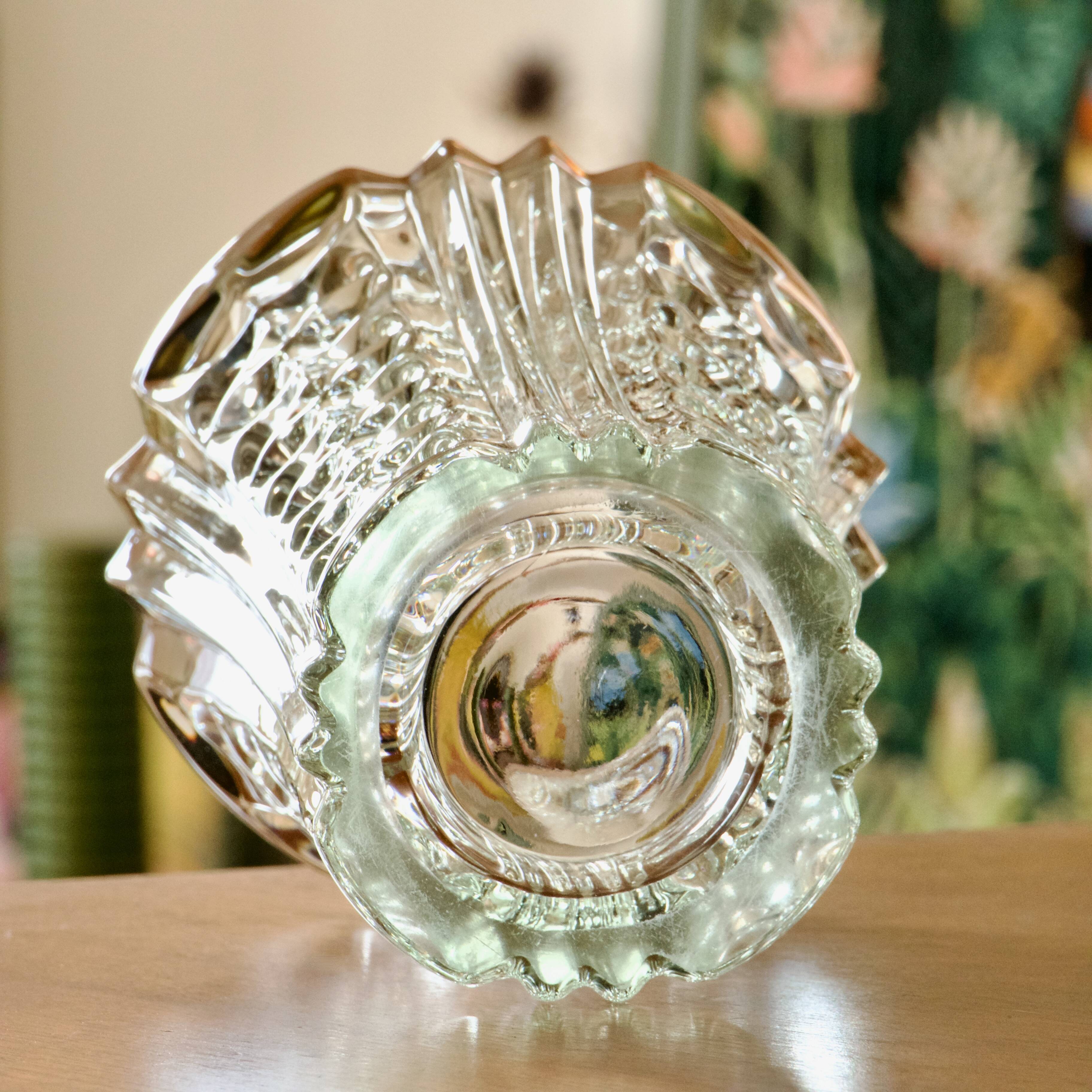 Large Reims crystal vase