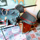 Vintage dressed wicker bassinet