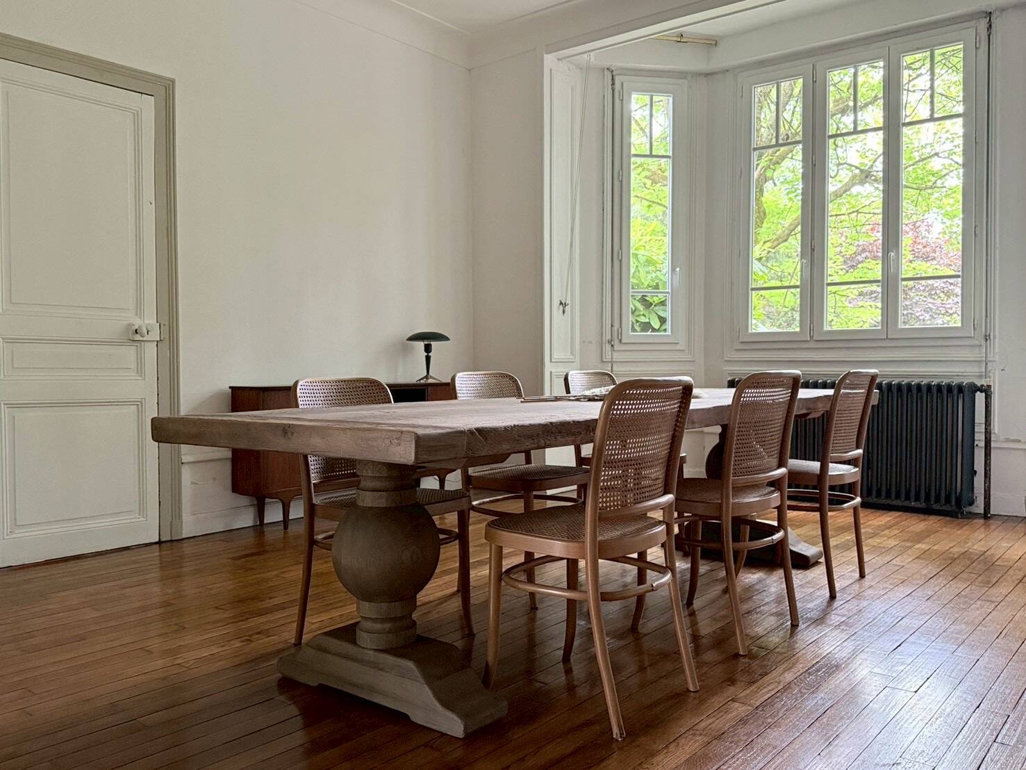 Monastery table - sun - in solid old oak - length 375 cm
