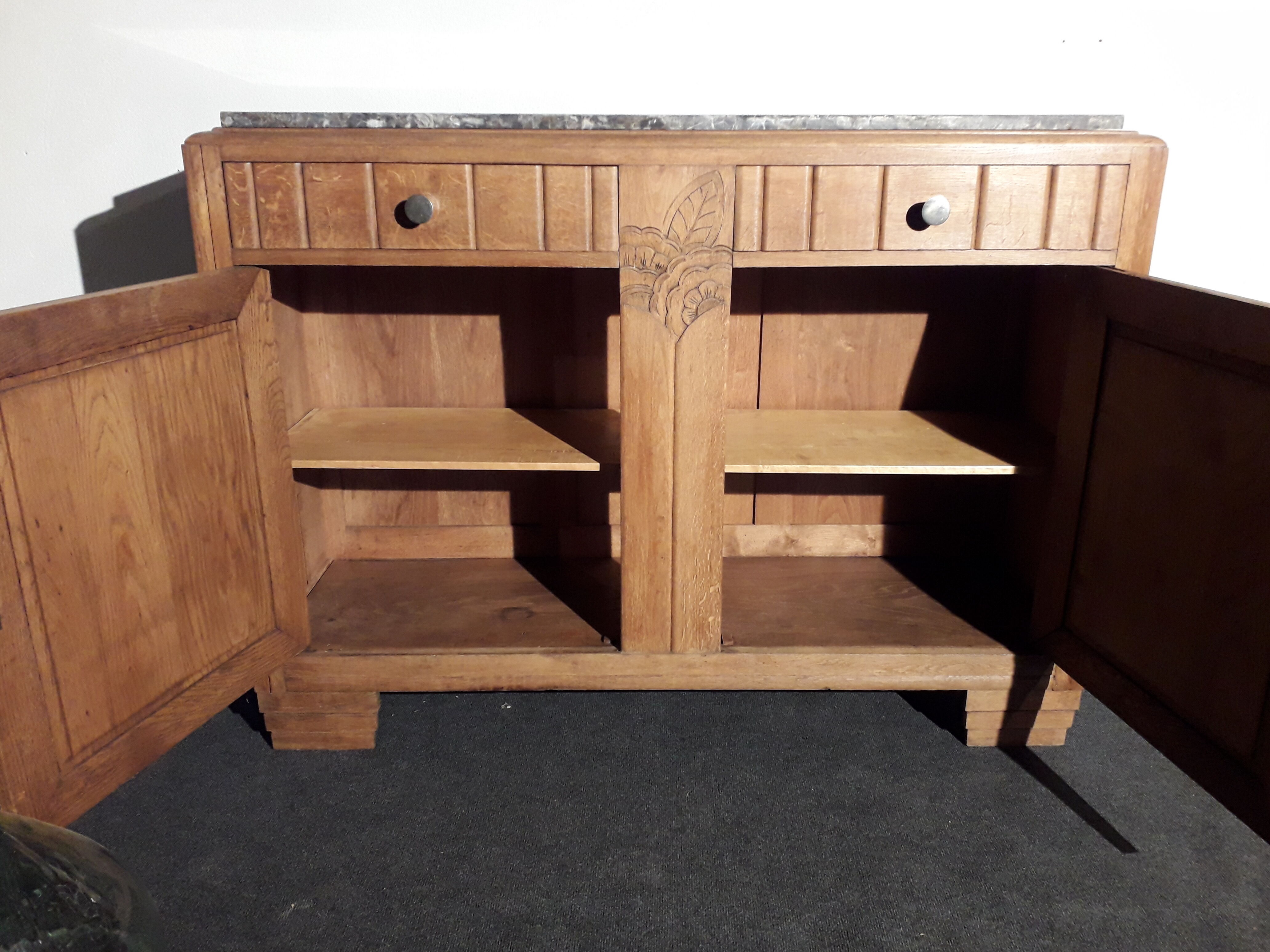 Art deco buffet on marble
