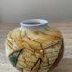 Signed enameled ceramic ball vase
