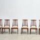 Set of six elegant Italian dining chairs