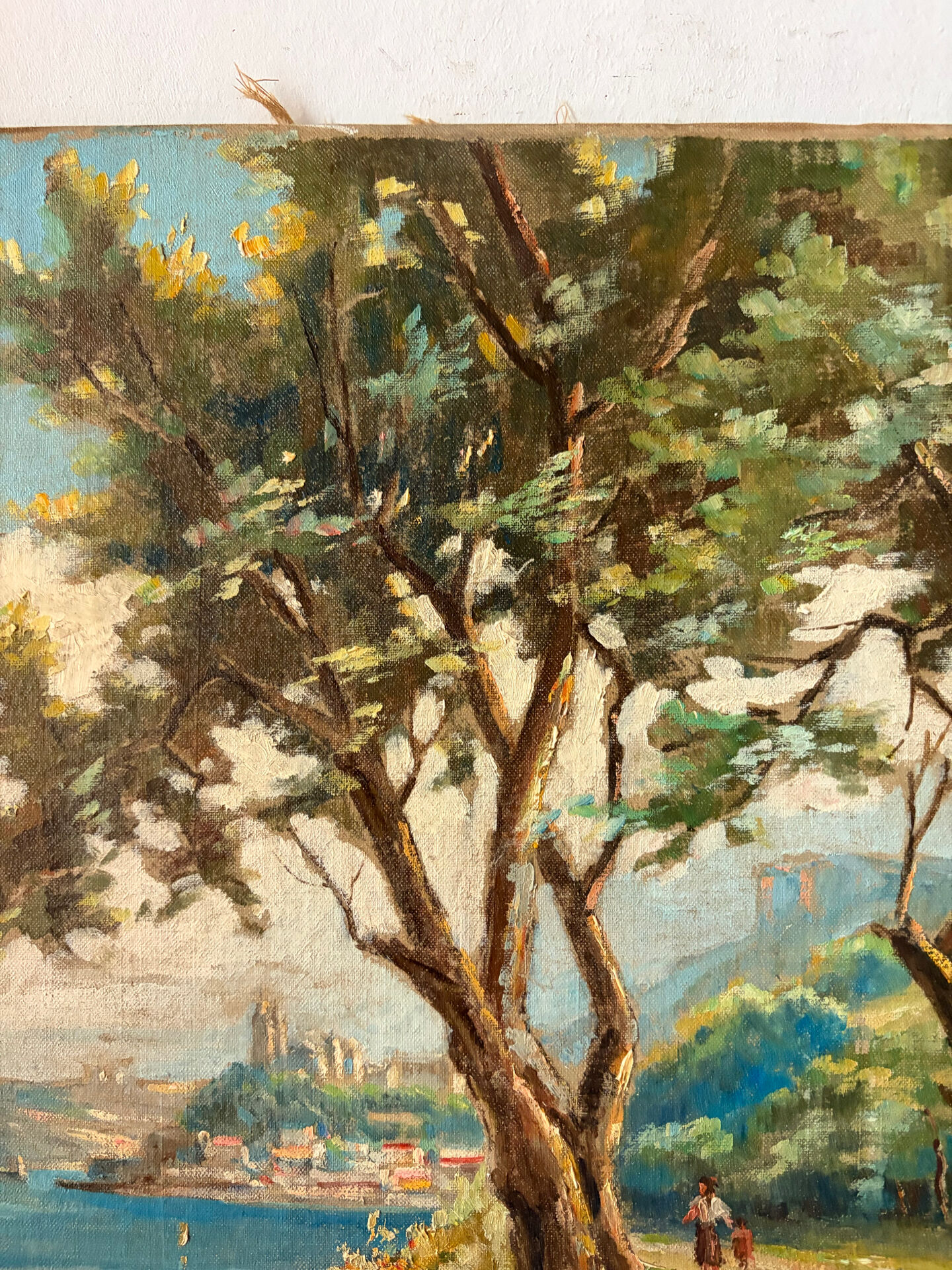 Oil on canvas Roquebrune-Cap-Martin, signed Émile Tatin