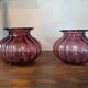 Pair of violet vases in Biot style