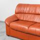 Divano vintage a 3 posti en pelle design anni '70 modernariato