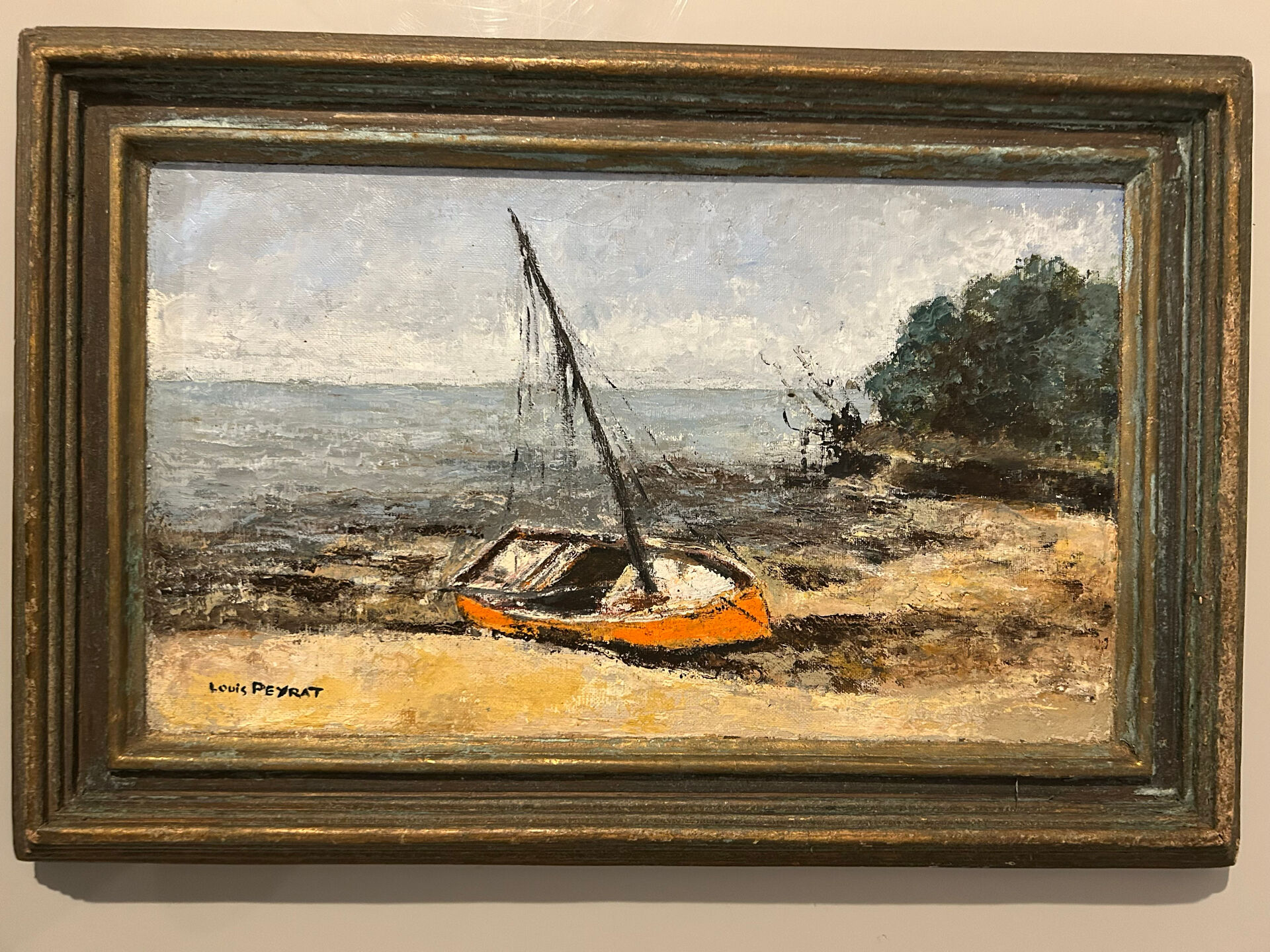 Tableau, marine de Louis Peyrat (1911-1999)