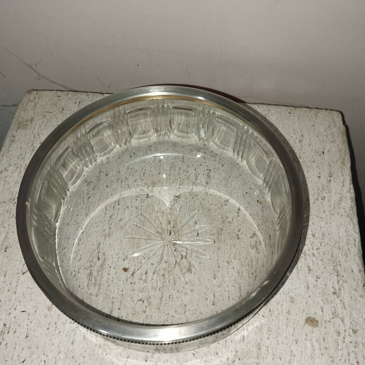 Solid silver crystal cup