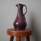 Pitcher vase with handle ceramic handmade pottery country decoration