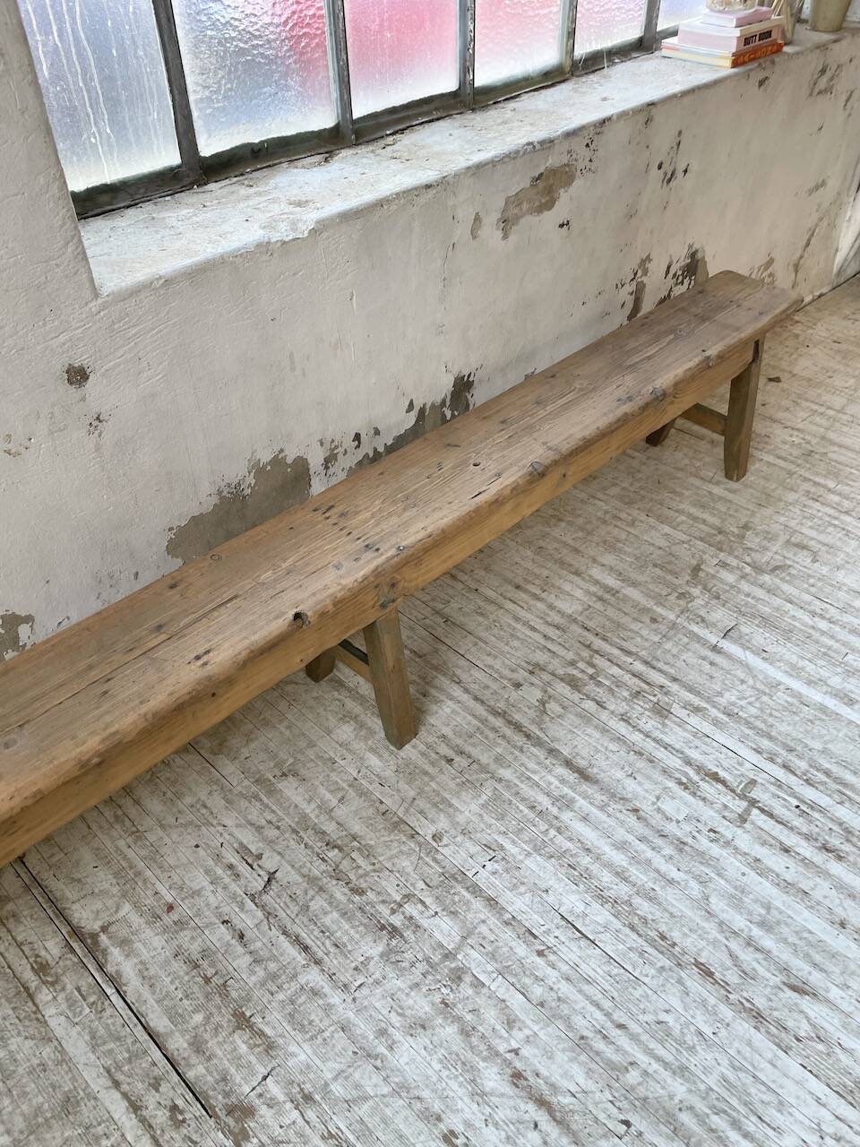 XL pine and oak bench 280 cm