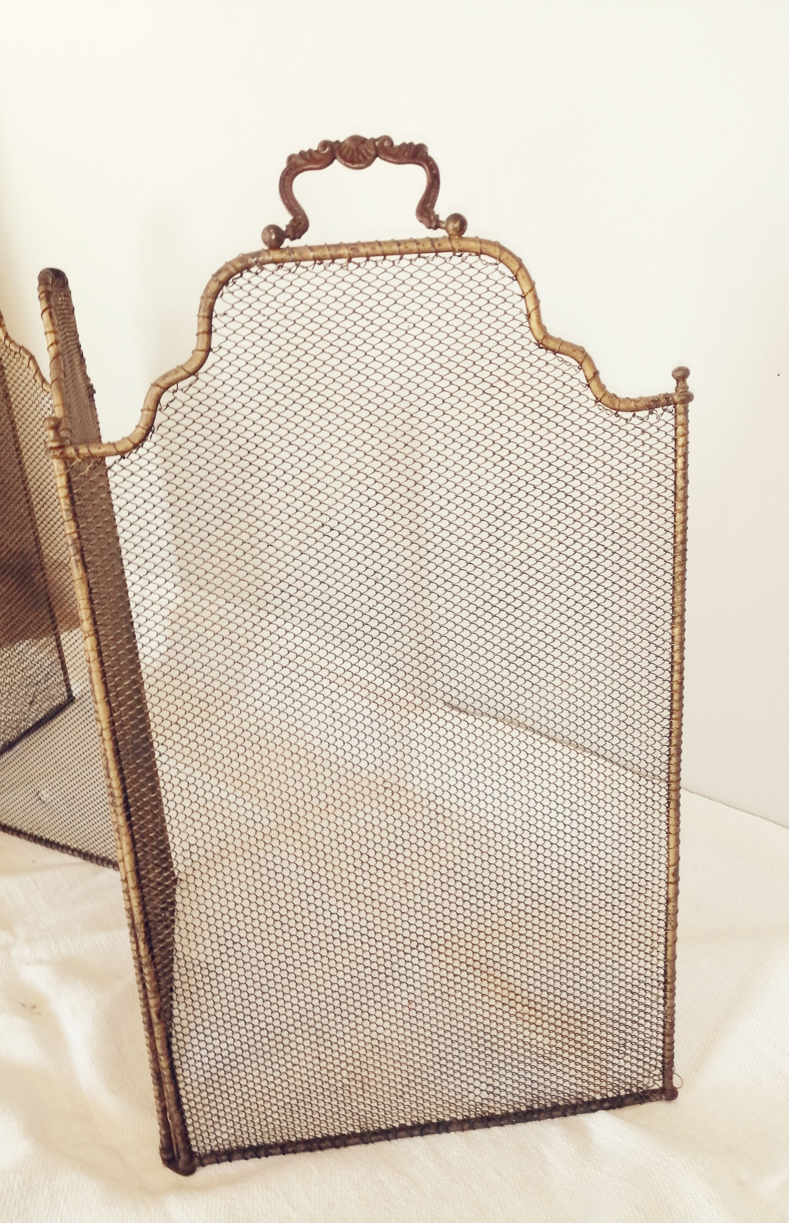 Old fire firewall fence and iron