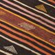 Brown & Red Striped Vintage Kilim Runner Rug, 79x299Cm