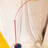 Multicolored articulated floor lamp, postmodern, 1980