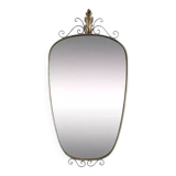 50s-60s freeform rearview mirror on brass frame