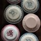 6 mismatched flat plates Terre de Fer Digoin Sarreguemines