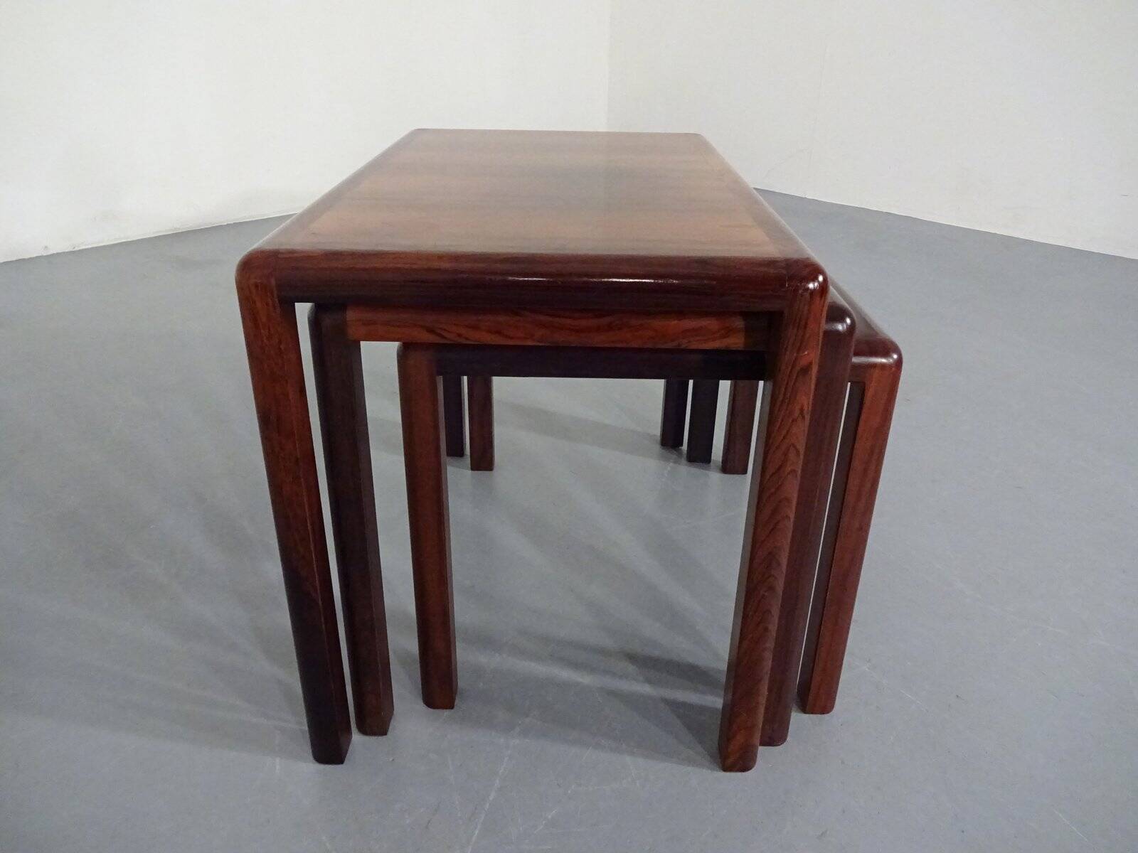 Danish Rosewood Nesting Tables, 1960s, Set of 3