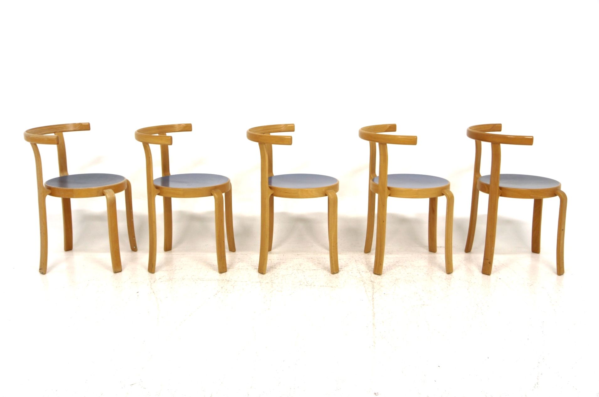 Set of 5 chairs "The 8000 serie", Rud Thygesen & Johnny Sørensen, Denmark, 1980