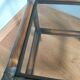 Wicker rattan glass end table