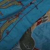 Hand knotted rug, vintage turkish rug 53x187 cm