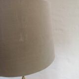 Mid-century floor lamp in teak and brass by Falkenbergs Belysning, Sweden, 1960s.