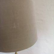 Mid-century floor lamp in teak and brass by Falkenbergs Belysning, Sweden, 1960s.