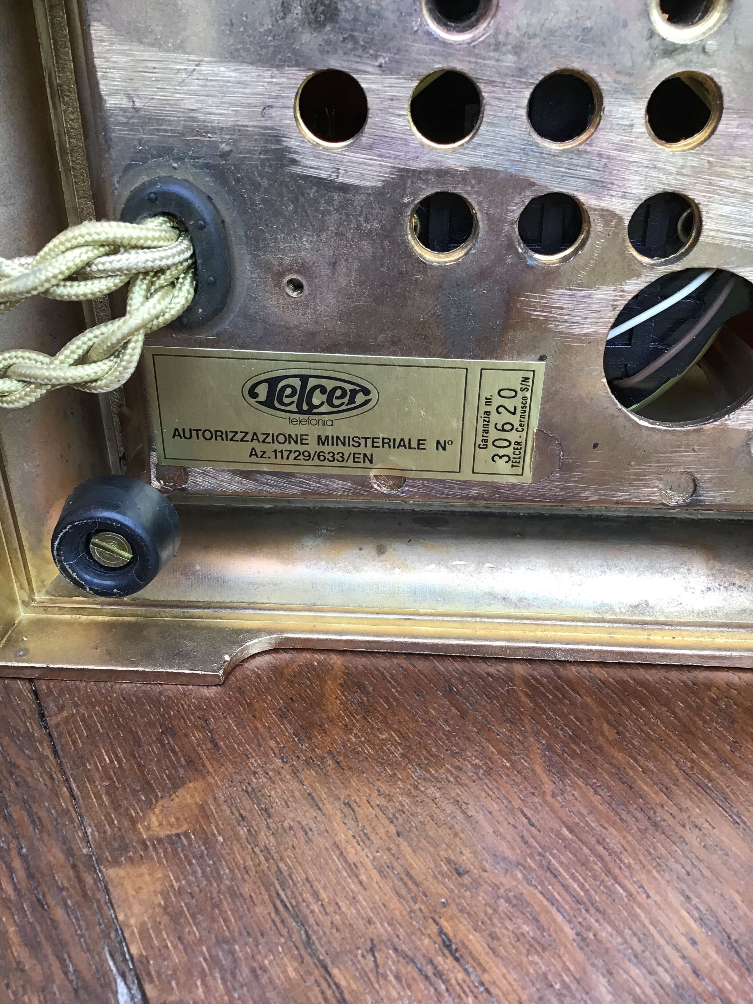 Gold-plated marble and metal phone