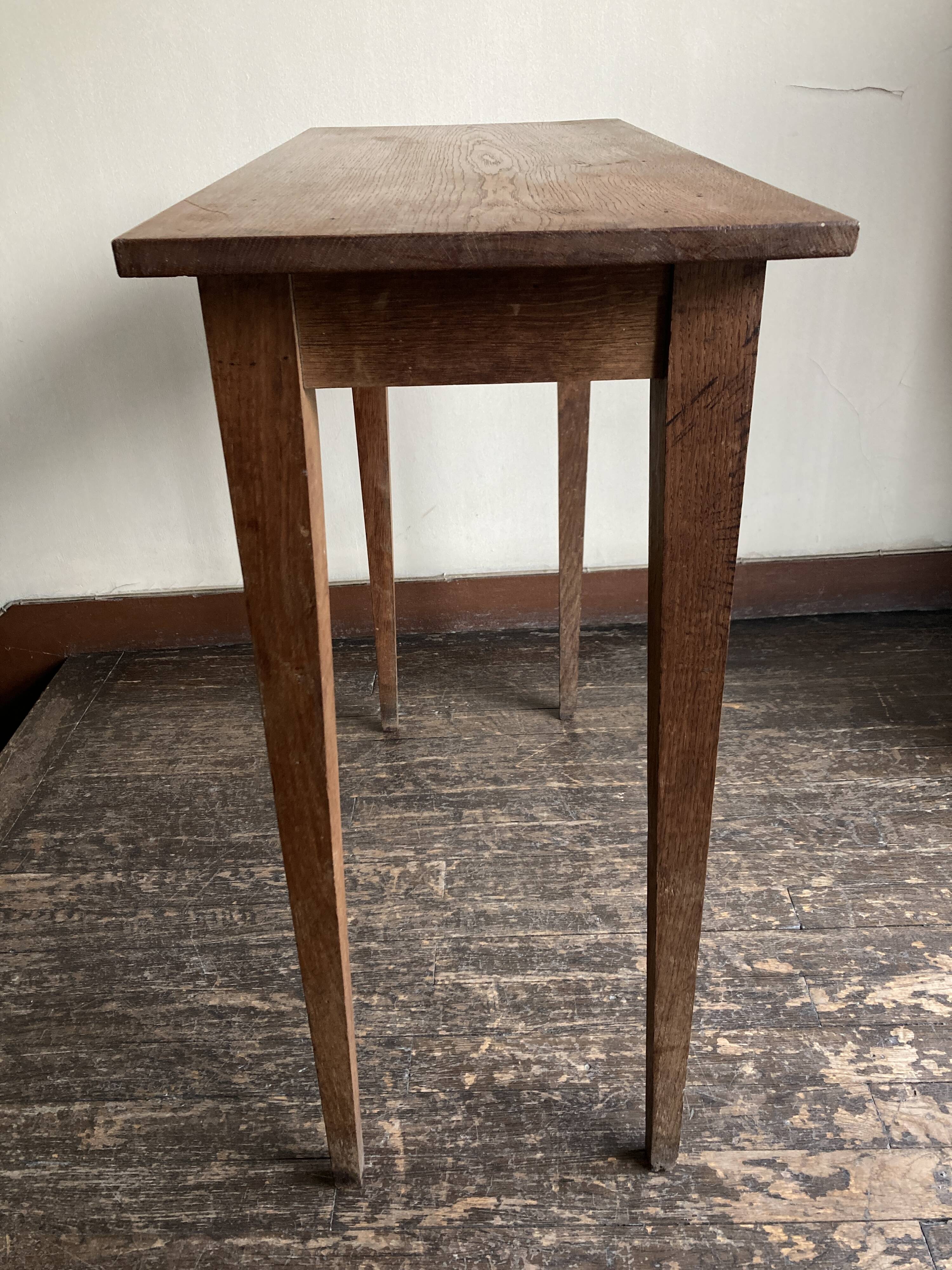 Console d'atelier en chêne massif 1950