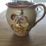 Stoneware pitcher with ice cube compartment vallauris