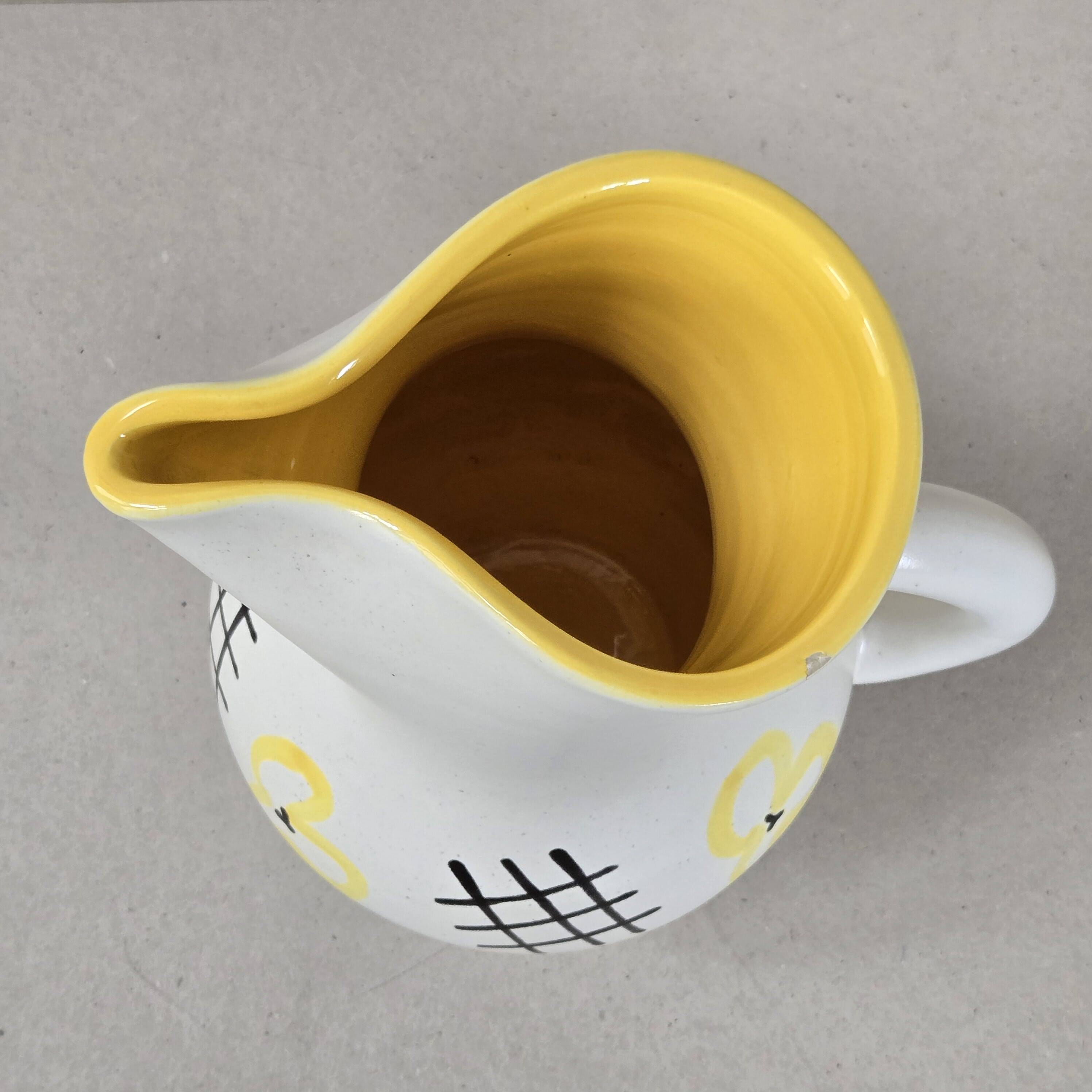 André Baud Vallauris 1950 vintage pitcher