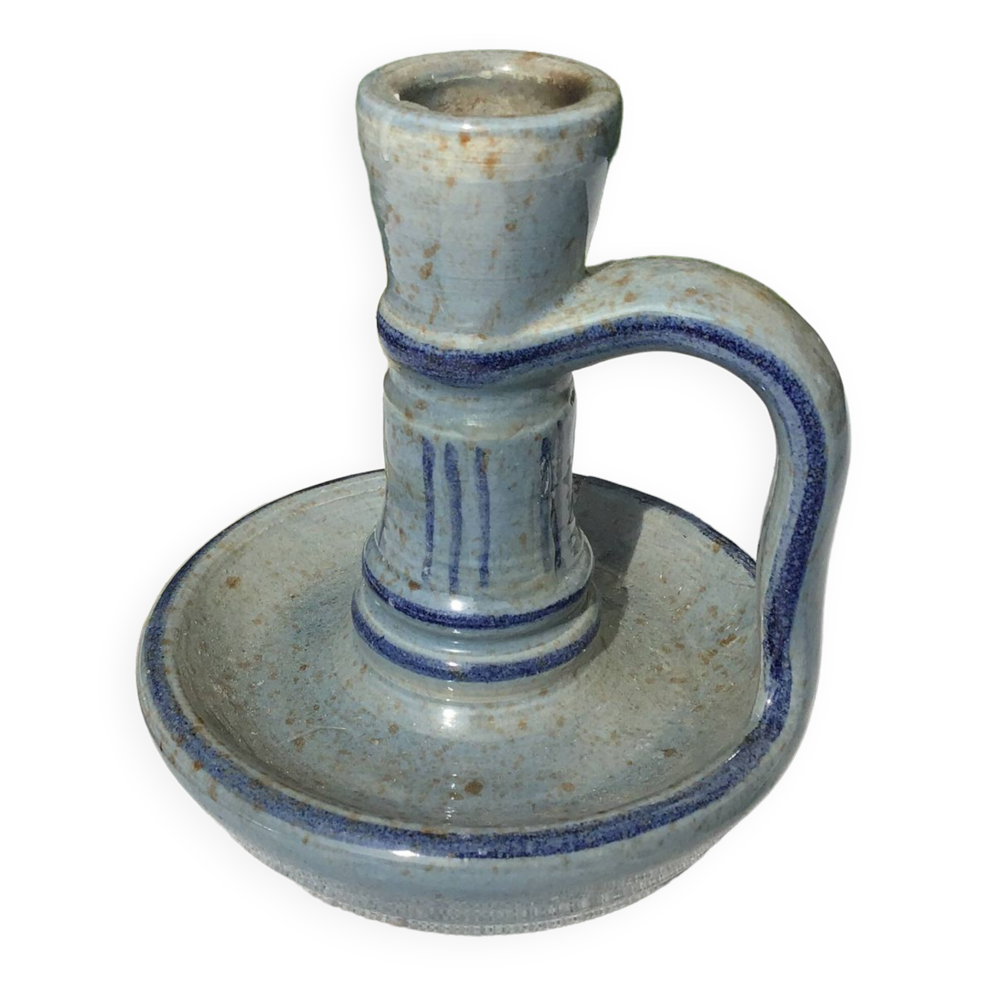 glazed ceramic hand candle holder