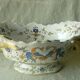 Moustiers earthenware planter with ram's head