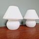 Pair of Murano glass mushroom lamps, 1970s-80s
