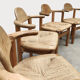 Vintage Rainer Daumiller papercord dining chairs Hirtshals Savværk