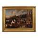 Great 18th century painting, pastoral scene with classical ruins