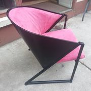 Armchair made of steel and post-formed wooden shell, circa 1980