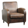 Comfortable sheepskin armchair with matching piping and a timeless look