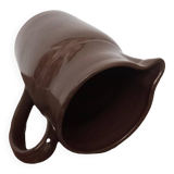 Large brown enamel pitcher