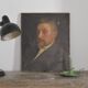 Portrait ancetre peinture sur toile
