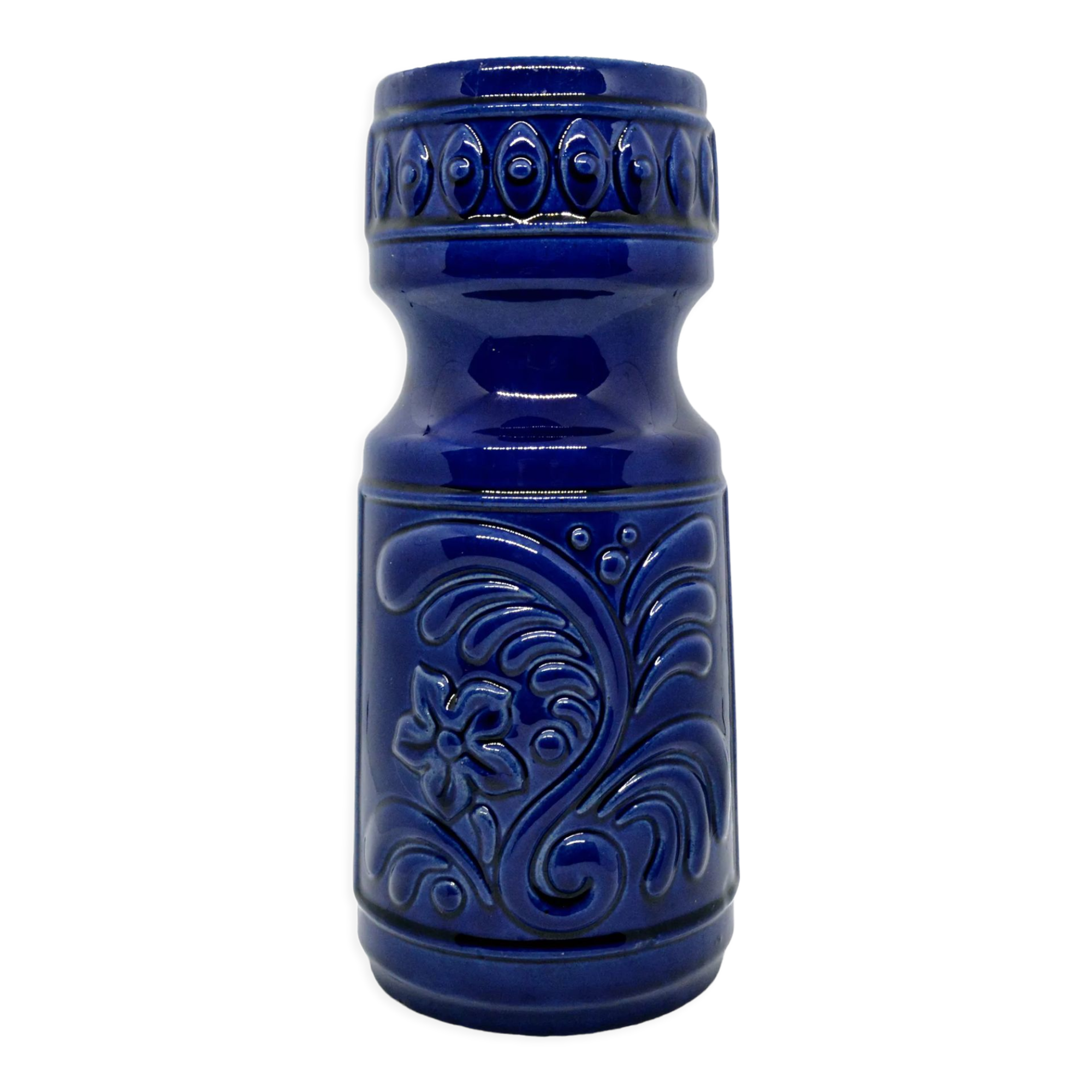 1970s rustic ceramic vase type 122-24, Scheurich Keramik, Germany,