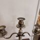 Antique Pair of 3-Light Candelabra Silver-Plated Metal Louis XV Rococo Style