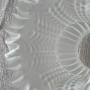 Frosted glass globe, lampshade, art deco ears of wheat pattern