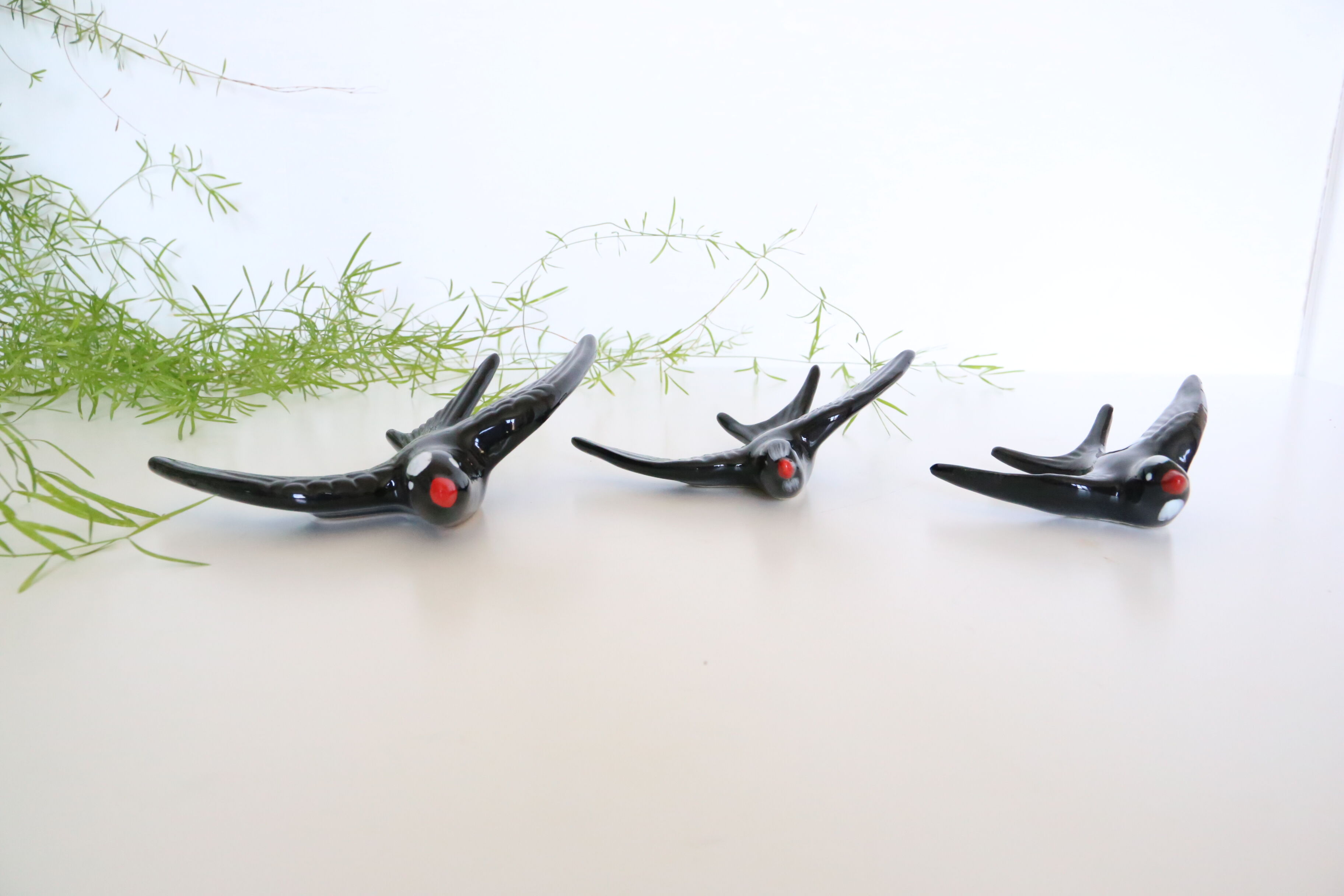Soaring 3 ceramic swallows