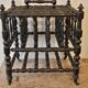Magazine holder in blackened wood, Napoleon III partition shelf, late 19th century